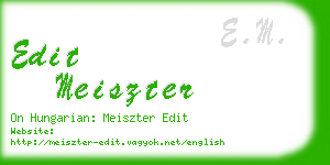 edit meiszter business card